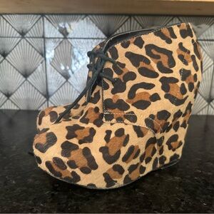 Steve Madden Leopard Wedge Bootie